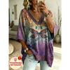 Women V‑Neck Aztec Print Casual Shirt
