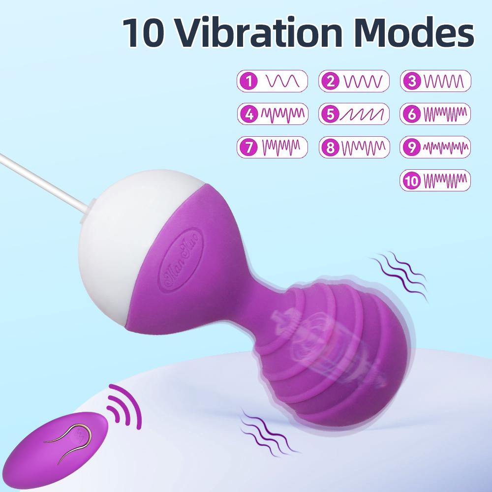 Wireless Remote Control Vaginal Ball Vibrator 10 Speeds Kegel Ball Vibrating Eggs G Spot Stimulator Vibrators Sex Toys Women Vibrating Egg Masturbator