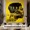 Custom Text Tapestry Jude Bellingham Print Wall Tapestry Indoor Living Room Wall Decor