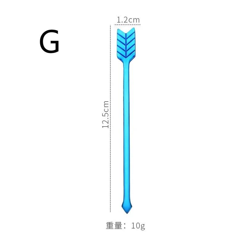 Creative Bow and Arrow Fruit Stick 304 Stainless Steel Gold Plated Fruit Fork Coffee Honey Stirre