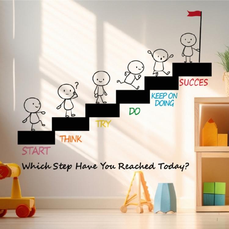 PVC Inspirational Wall Sticker Motivational Quote Adhesive Decal For Workspaces School Classroom Decors Easy Application