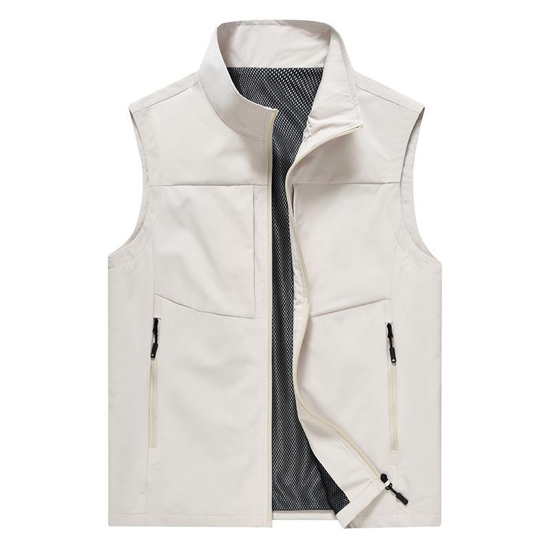 Men's Vests Mens Jacket Sleeveless Vest Spring Summer Autumn Casual Travels Hiking Work Vest Multi-pockets Vest Waistcoat 5XL