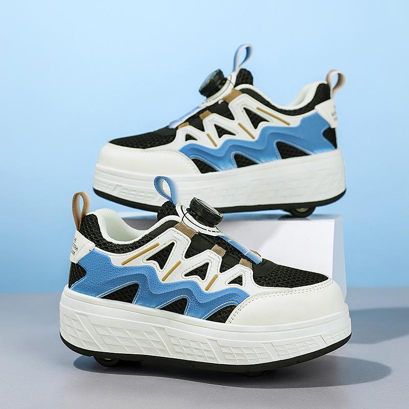 

Модная обувь для одноклассников, обувь для подиума, весна и осень 2025, сетчатая, для детей среднего и старшего возраста, обувь на колесиках, спортивная детская обувь для мужчин и женщин с 40