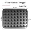 12-Cavity Mini Muffin Baking Pan with 48 Molds - Square and Round Shapes
