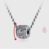 S925 Silver Six-Character Mantra Pendant Necklace: Trendy Unisex Titanium Steel Sweater Chain