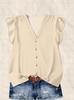 New Women's V-Neck Printed Shirt Short Sleeve Loose Casual European and American Style Fashion Versatile Top