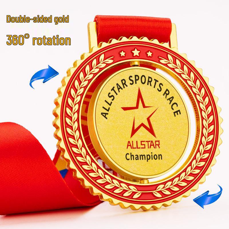 Daye Custom Sports Medals: Rotating Gold, Silver, and Bronze Awards for Champions