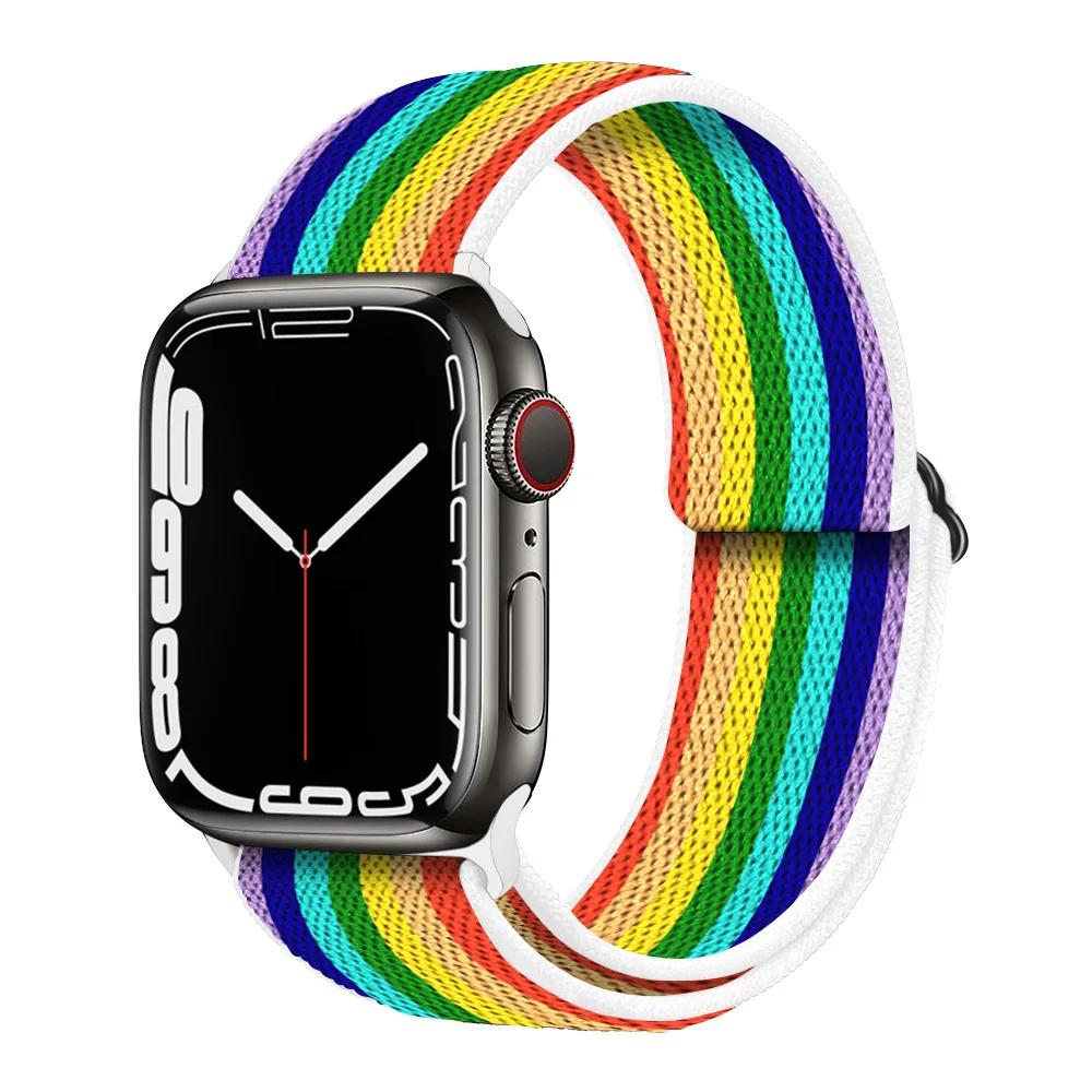Nylon Loop Strap for Apple Watch Band 44mm 40mm 46mm 42mm 45mm 49mm 41mm 42mm Bracelet iWatch Series Ultra 10 9 8 7 6 5 SE2 Band