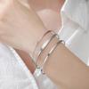 Minimalist Open Cuff Bracelet For Women Adjustable Titanium Steel Bangle Elegant Simple Versatile Jewelry Gift