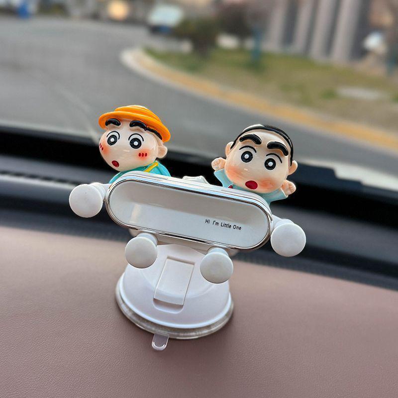 

Cute Crayon Shin-chan 2025 Car Phone Holder & Ornament for Female Drivers
