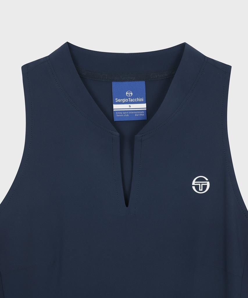 Vestito senza maniche plissettato in tessuto W SERGIO TACCHINI (marina)