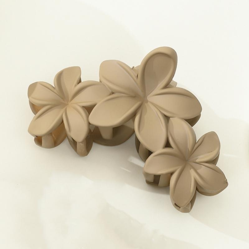 Pure Solid Color Matte Plastic Flower Large Hair Claw Clip Big Trendy Pastel Rectangular Resin Hair Clip Claw for Women Girls
