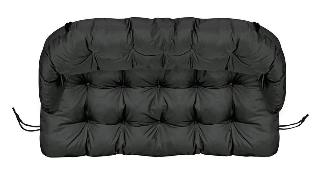 Garden Cushion 190x40 Cm for Sofa, Bench, Waterproof, Black