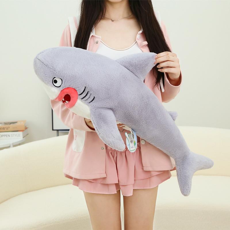 Adorable 80cm Soft Plush Great White Shark Doll Perfect For Children Gift And Decor