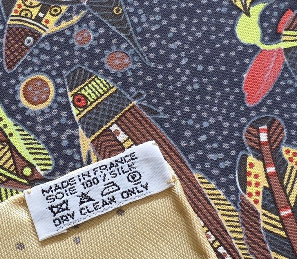 HERMES Carré 90 REVE D'AUSTRALIE Le Jeu Des Petits Bonheurs Silk Scarf Multicolor Made In France Women's Box Unused