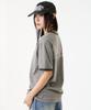 UNKNOWN PLANET [Unp] Pigment-Dyed Graphic Ringer T-Shirt Gray