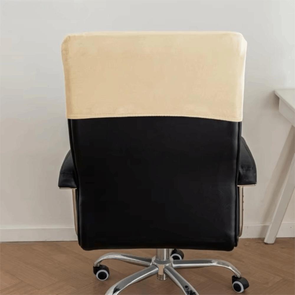 Dust-proof Chair Backrest Protector Velvet Elastic Chair Back Cover Office Chair