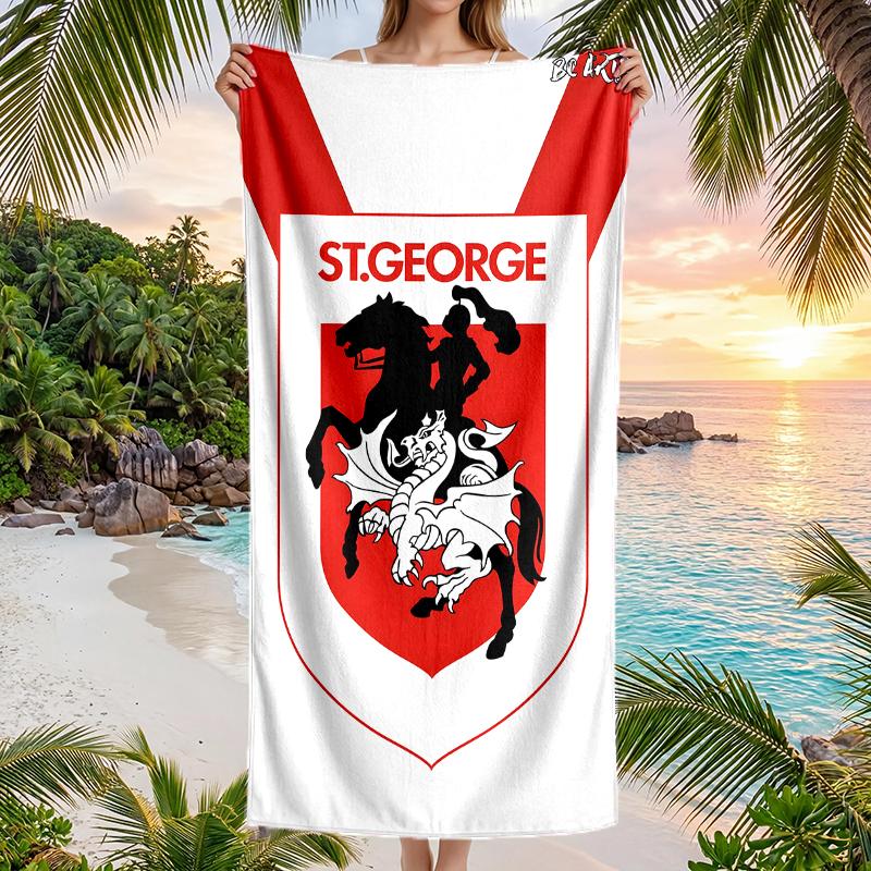 St George Illawarra Fashion Beach Towel: Ideal for Summer Adventures Soft, absorbent and quick drying suitable for swimming and bathing