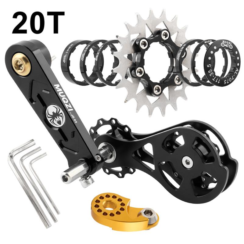 MUQZI Fahrradkassetten-Umrüstsatz 12t-22t Single Speed Kassettenritzel und Kettenspanner für MTB Rennrad