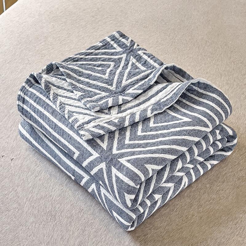 Class A Mother And Baby Cotton Yarn Dyed Gauze Throw Blanket Simple No Print Towel Quilt Winter Warm Cover Blanket For Household Sofa Bed