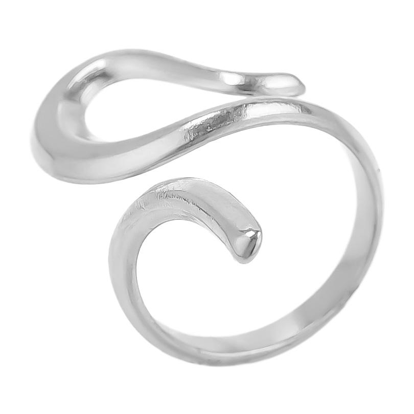 Geometria Semplice Moda Acciaio Inossidabile Anelli Aperti Per Donne Uomini Accessori Colore Argento Cuore Sole Rotondo Base Vuota Fai da Te Anillos