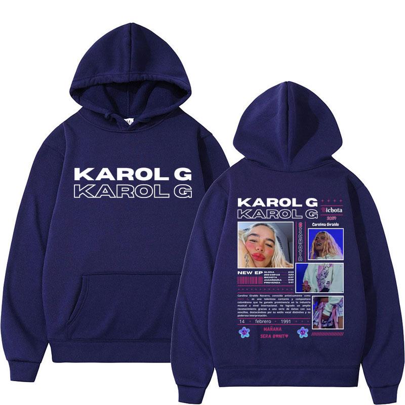 Singer Karol G Bichota Y2k Hoodies Hip Hop Manana Sera Bonito Tracksuit Men Women Casual Harajuku Loose Warm