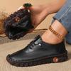 Summer Real Soft Leather Single Shoes Women's Comfortable Flat Non-slip Mother Shoes Soft Sole Casual Sports