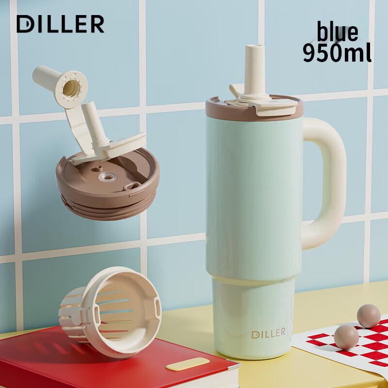 

Diller 950ml Insulated Stainless Steel Tumbler with Straw