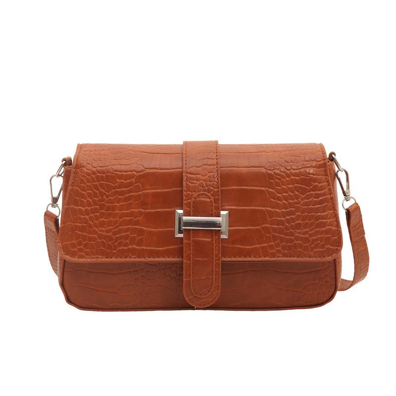 Luxury-luxe large-capacity retro texture fashionable single-shoulder crossbody small bag