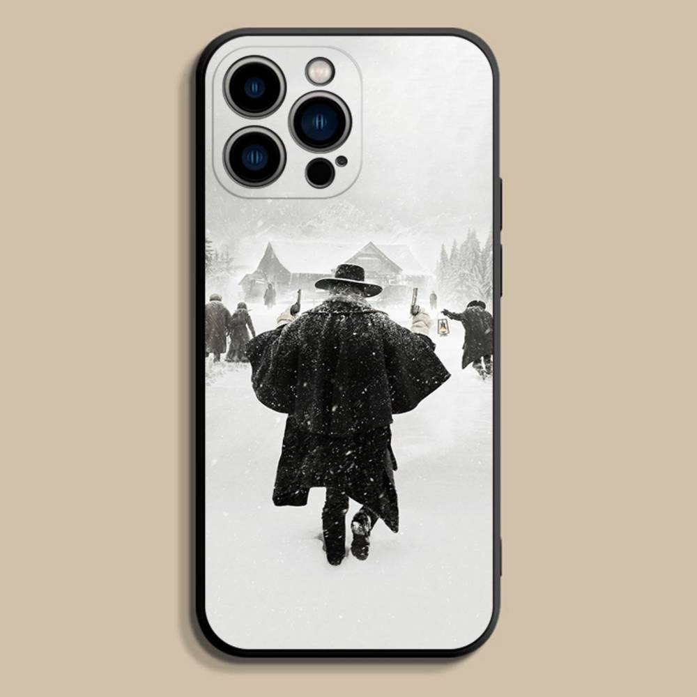 Kovbojský kryt na telefon Clint Eastwood Pro iPhone 17,16,15,14,13,12,Pro,Max,Plus,E,SE4,Air,Mini Černý měkký kryt