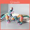Creative Dinosaur Model With Modern Sculpture Style And Vibrant Gradient Colors For Kids And Collectors