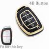4 Button Car Key Case Cover For Hyundai Avante Sonata Santa Fe    Tucson   Elantra Azera  Creta