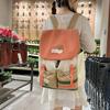 Schoolbag dopamine contrasting color junior high school schoolbag female retro flip college style backpack cute small fresh backpack