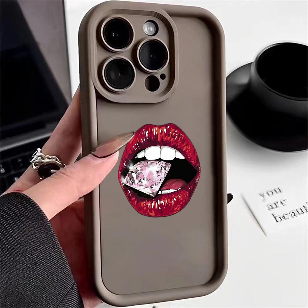 LZ20 Lips Kiss Design Silicone Phone Case for Infinix Smart 9 Hot 40i Tecno Camon 20 Pro Moto G22 G30 OnePlus Google Pixel 9 Shockproof Back Cover