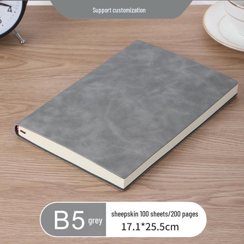 A5 Notitieboek met Aangepast Logo van Zacht PU Leer Schapenvacht voor Kantoorvergaderingen