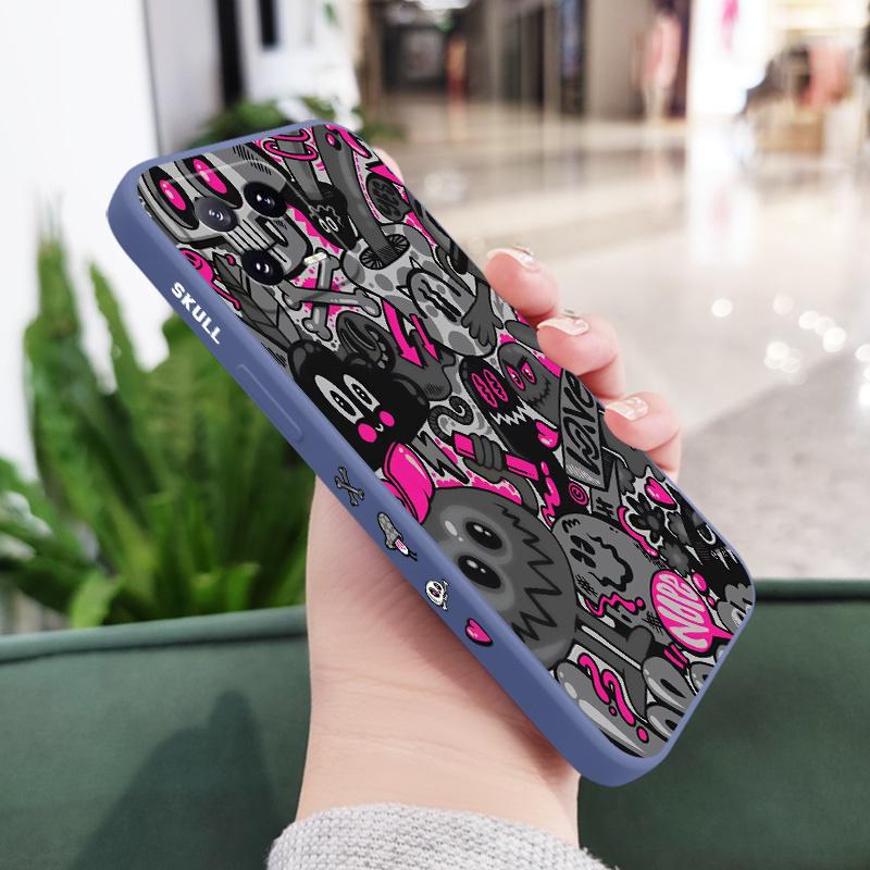 

Rose Skull Phone Case For Xiaomi Mi 15T 14 14T 13 13T 12 12X 12T 12S 11 11T 10 10T 9 9T Pro Lite Liquid Silicone Cover Xiaomi 15T светло-синий
