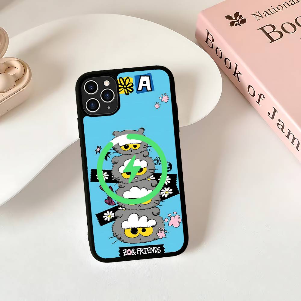 

Cute Z-ZO Friends Phone Case For IPhone 13 14 15 11 12 16 17 Pro Max Plus For Magsafe Magnetic Shell iPhone 16 pro