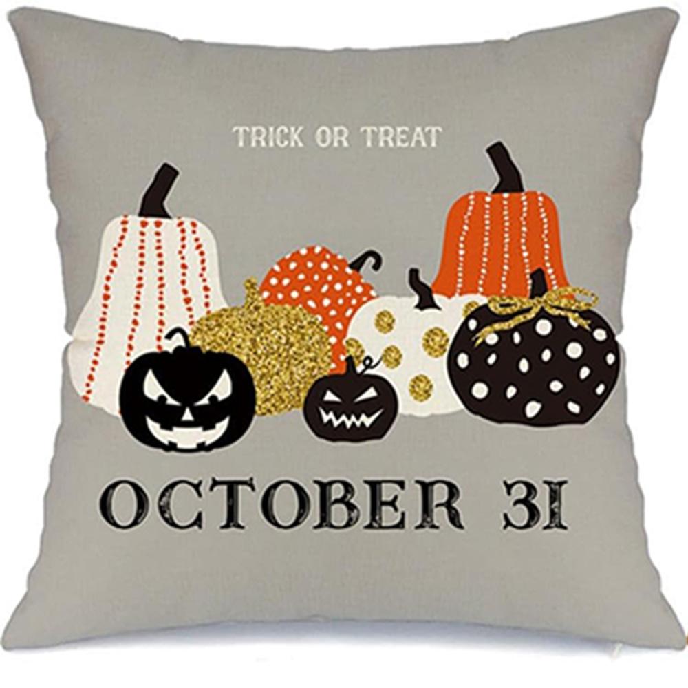Halloween Pillowcases: Trick or Treat, 31 October, and Witch Hat Designs Sofa cushion cover, holiday party decoration, gift