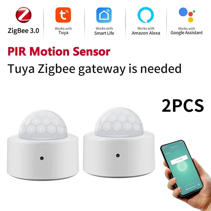 1-3PCS Zigbee PIR Motion Sensor&Light Detector Smart Wireless Infrared Sensor for Home Security Works with Alexa Smart Life App