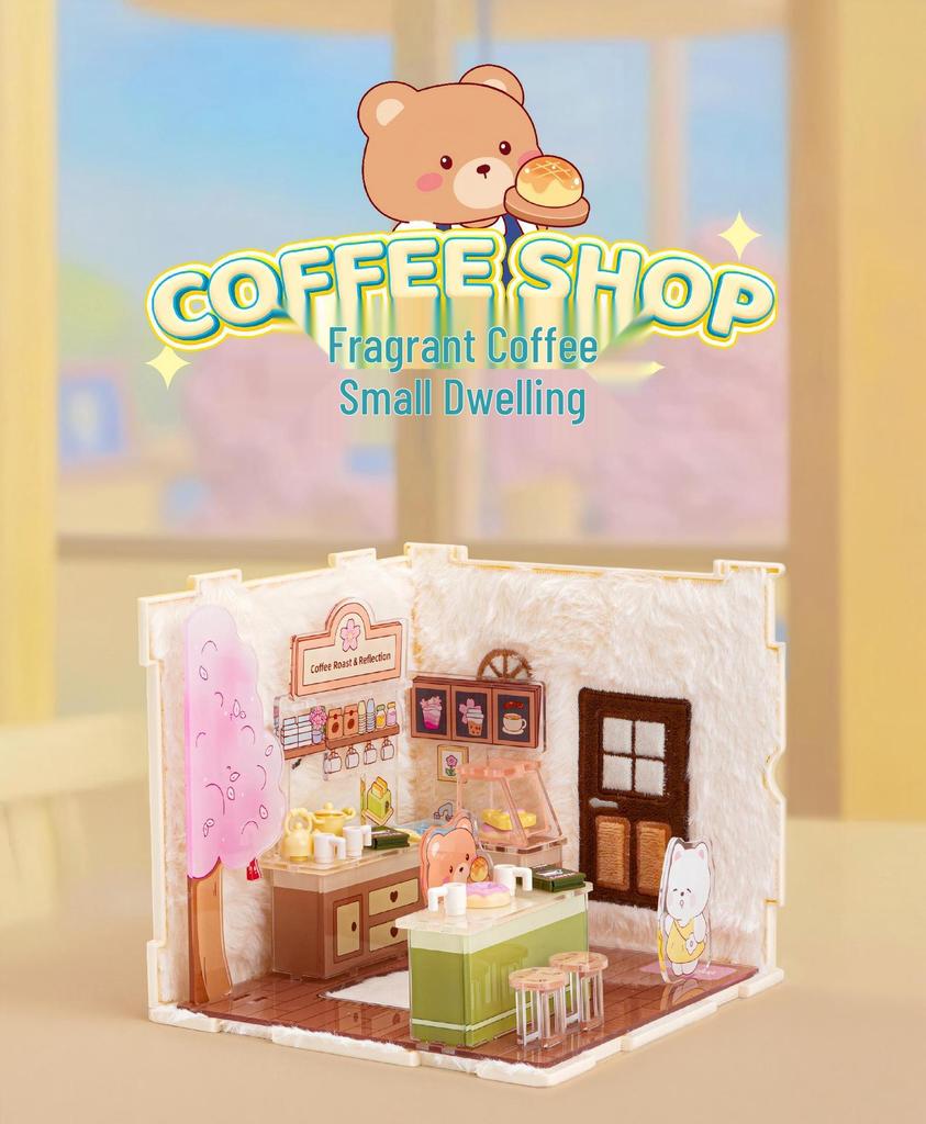 Children's DIY Dollhouse Model with Lights - Big City & Small Town 3D Building Puzzle Educational Toy Gift