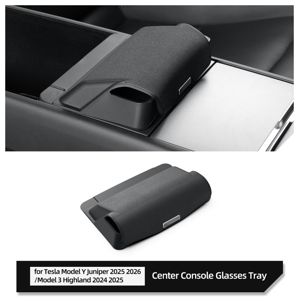 SMABEE for 2025 2026 Tesla Model Y Launch Juniper/ Model 3 2025 Car Glasses Tray Center Console Armrest Storage Box Organizer