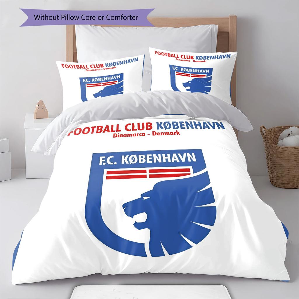F.C. København Bedding Quilt Set Quilt Cover Pillowcase Home Decoration Birthday Gift (1 * duvet cover + 2 * pillowcase, without core)