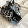 Women Handbags Messenger Bags Leopard Print Leather Shoulder  Flap Crossbody Bags