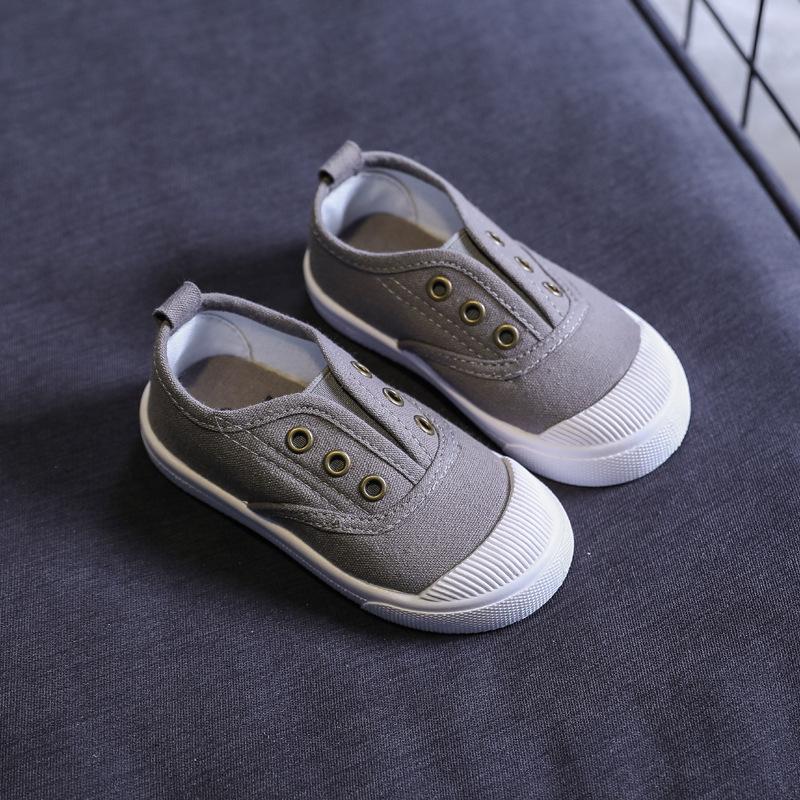 Children's Canvas Eyelet Shoes - 2025 Spring/Autumn Collection, Casual Sneakers for Boys and Girls.