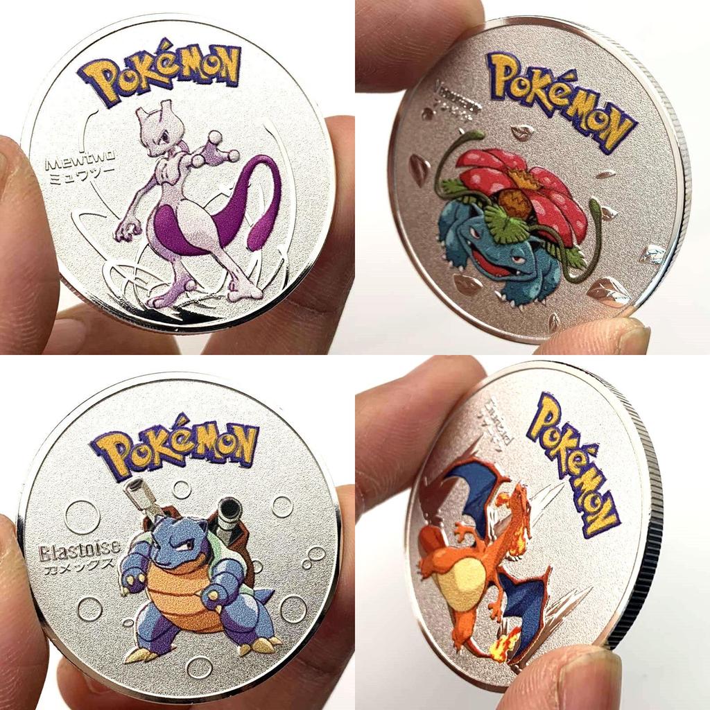 Krásná a vynikající kolekce mincí Pokémon s Pikachu, Gyaradosem, Enteiem, Mewtwoem a Celebi