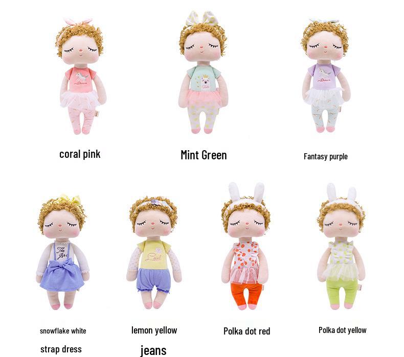 Mitu Angela Fashion Angel Plush Doll - Curly Hair Children's Toy Gift