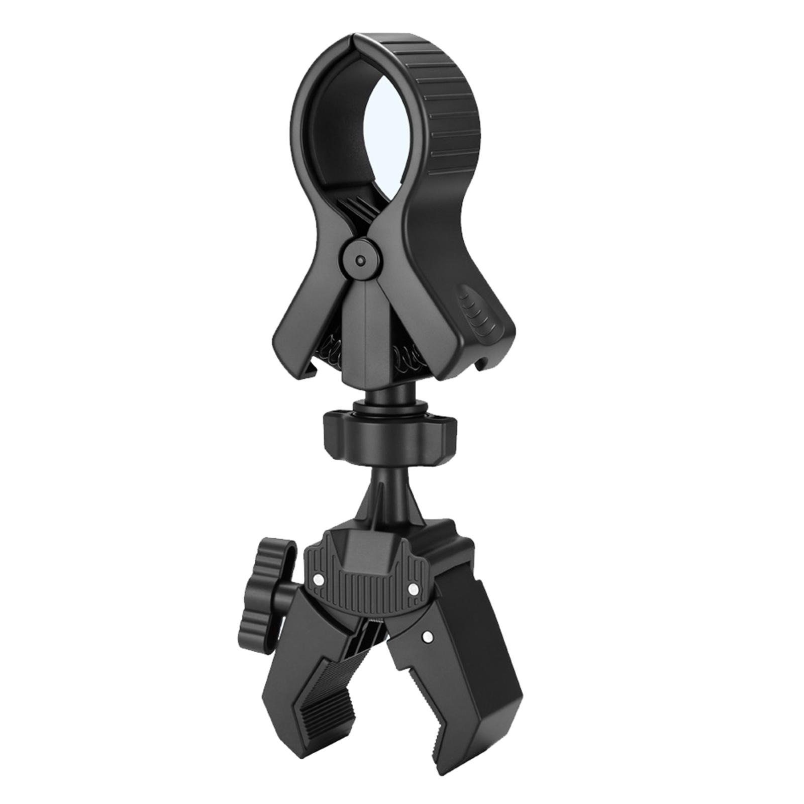 

Flexible Angle Adjustment Clip Bracket for 32-68mm Equipment Including Flashlights Hair Dryers Rotatable Base Mount 1