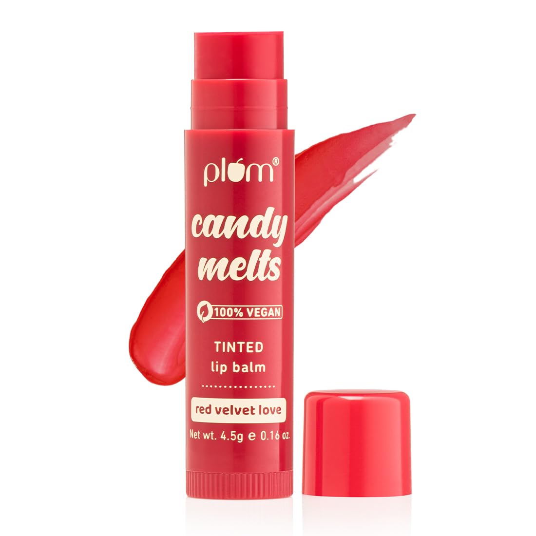 

Plum Candy Melts Red Velvet Love Tinted Lip Balm 4.5g Pack of 1 | Moisturizes & Hydrates Lips