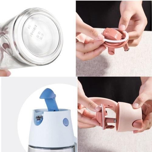 Huiyu Oil Bottle, Oil Pot, Soy Sauce Dispenser, Soy Sauce Bottle, Vinegar Bottle, Oil Dispenser, Seasoning Container, 550 ml, 1 Piece, Pink