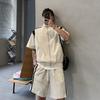 Men’s Trendy Color Block High Neck Sports Two-Piece Set